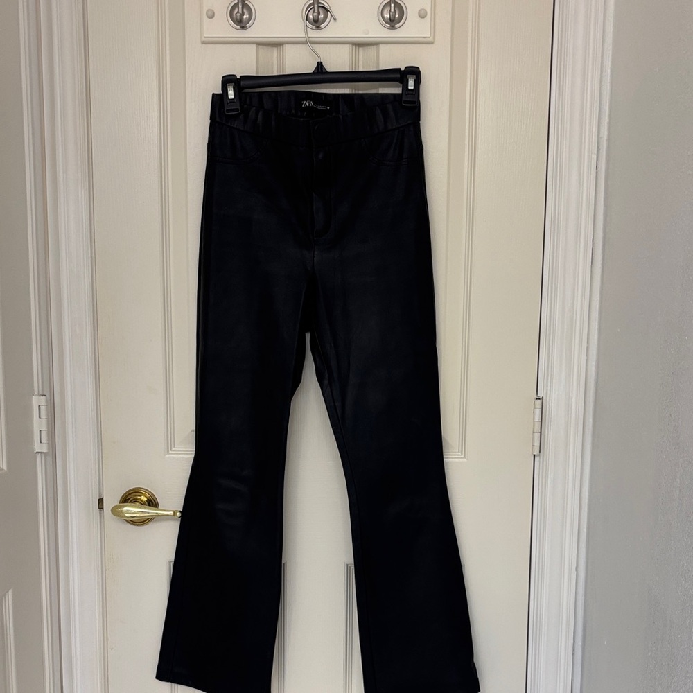 Zara Black Leather Pants